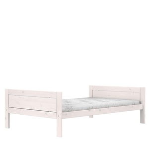 Cama individual 120x200cm somier DELUXE Lifetime blanqueado