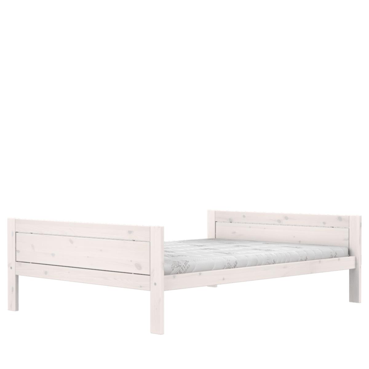 Cama individual 140x200cm somier DELUXE Lifetime blanqueado