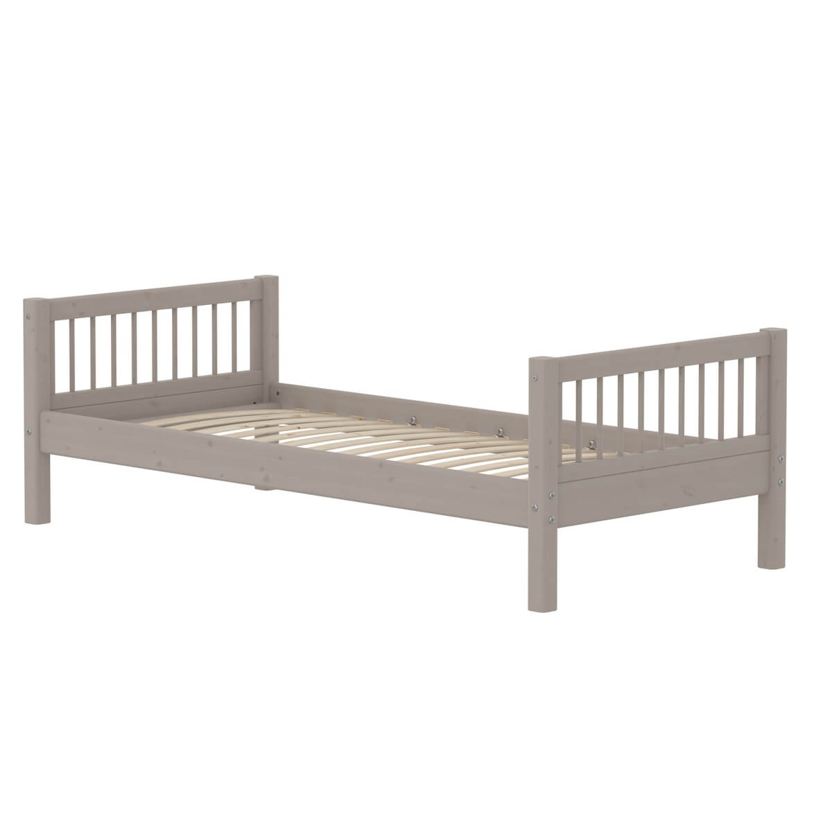 Cama individual 90x200cm barras CLASSIC Flexa grey washed