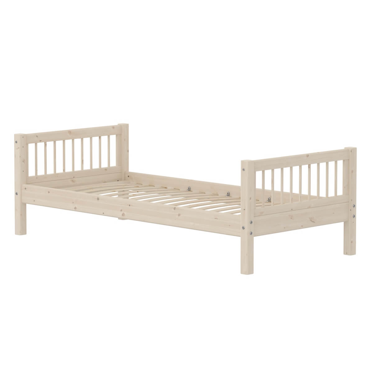 Cama individual 90x200cm barras CLASSIC Flexa white washed