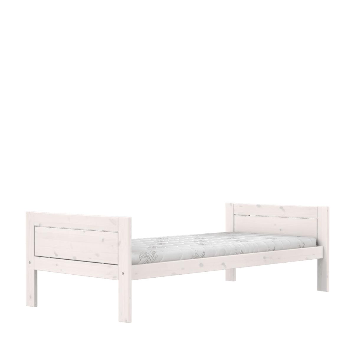 Cama individual 90x200cm somier DELUXE Lifetime blanqueado