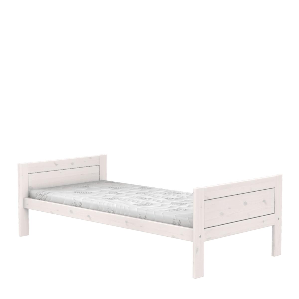 Cama individual 90x200cm somier DELUXE Lifetime blanqueado