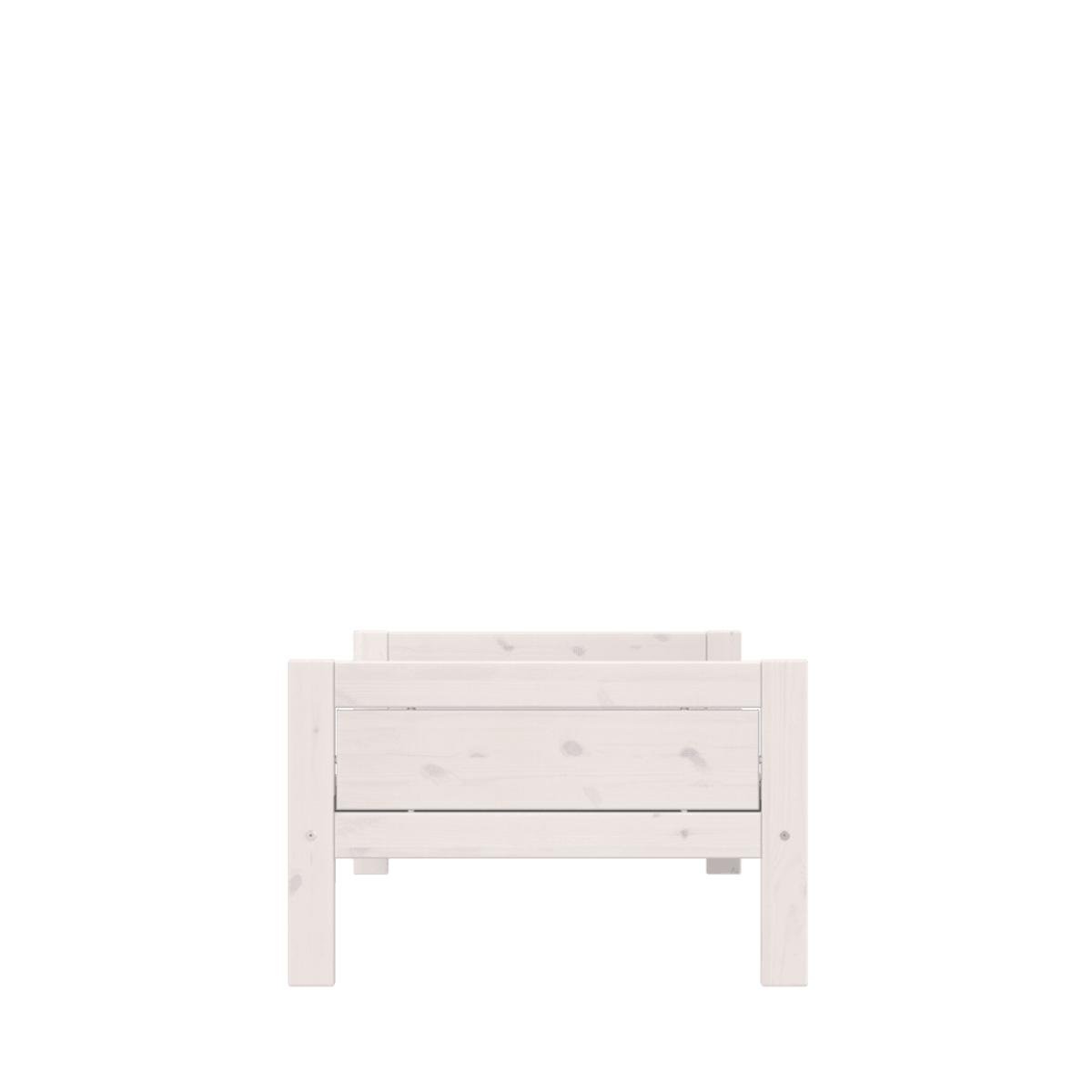 Cama individual 90x200cm somier DELUXE Lifetime blanqueado