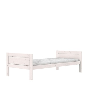 Cama individual 90x200cm somier DELUXE Lifetime blanqueado