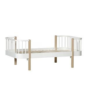 Cama individual evolutiva 90x160cm WOOD ORIGINAL Oliver Furniture blanco-roble