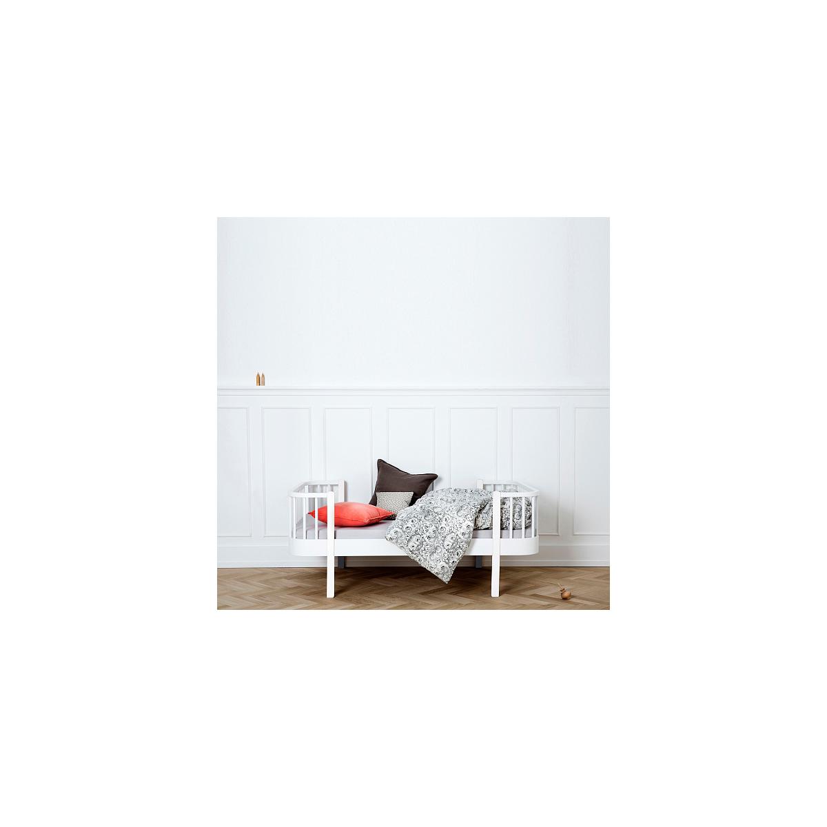 Cama individual evolutiva 90x160cm WOOD ORIGINAL Oliver Furniture blanco