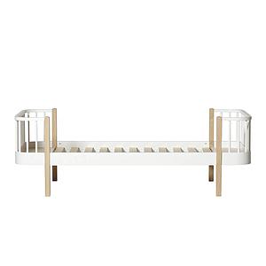 Cama individual evolutiva 90x200cm WOOD ORIGINAL Oliver Furniture blanco-roble