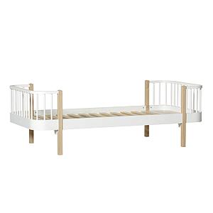 Cama individual evolutiva 90x200cm WOOD ORIGINAL Oliver Furniture blanco-roble