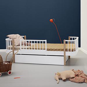Cama individual evolutiva 90x200cm WOOD ORIGINAL Oliver Furniture blanco