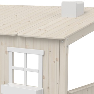 Cama individual evolutiva cabaña 90x200cm 1/1 PLAY HOUSE CLASSIC Flexa blanco cal