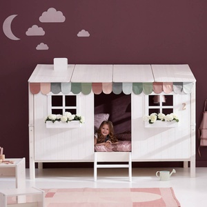 Cama individual evolutiva cabaña 90x200cm 1/1 PLAY HOUSE CLASSIC Flexa blanco cal