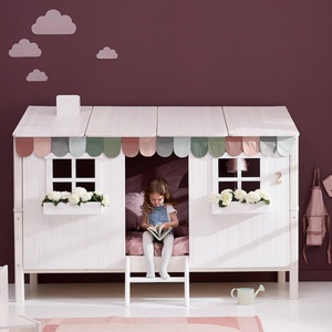 Cama individual evolutiva cabaña 90x200cm 1/1 PLAY HOUSE CLASSIC Flexa blanco cal