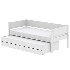 Cama infantil 90x200cm nido-2 cajones WHITE Flexa blanco