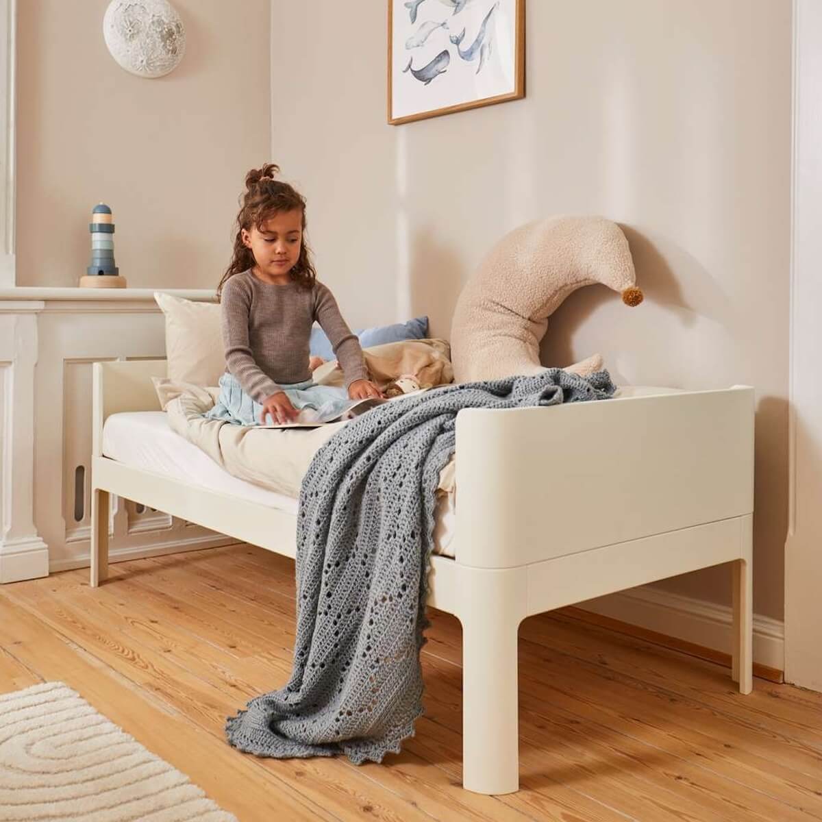 Cama junior 70x150cm NOVA Flexa crema