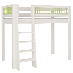Cama Kubu alta DELUXE de Breuyn blanqueada-verde