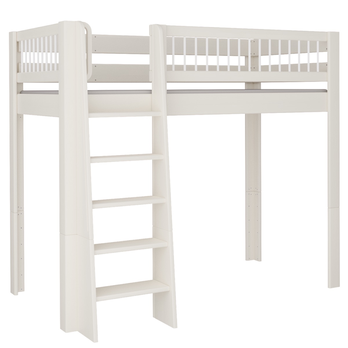 Cama Kubu alta DELUXE de Breuyn blanqueada