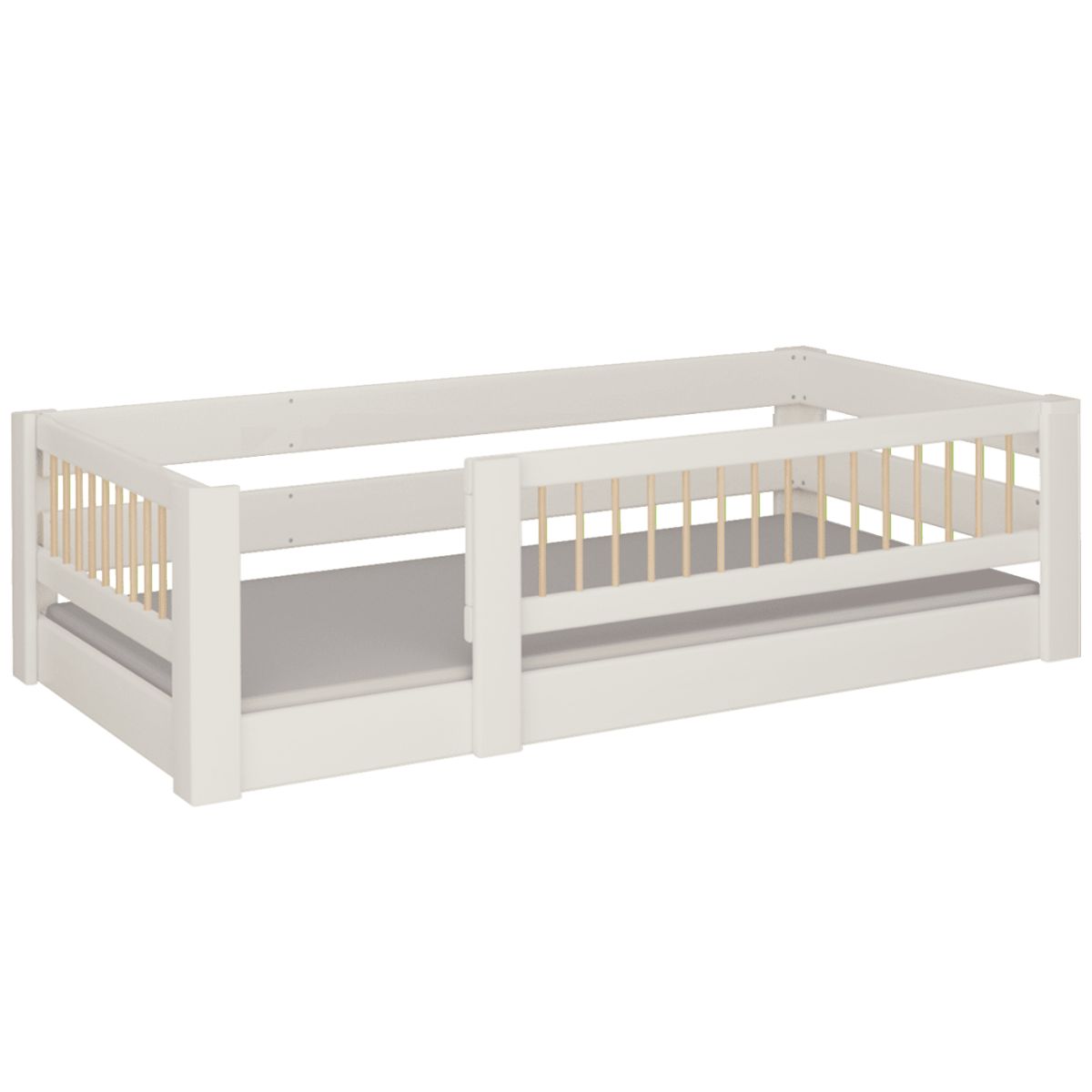 Cama Kubu baja DELUXE de Breuyn blanqueada-natural
