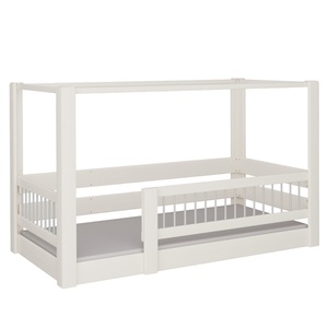 Cama Kubu con dosel DELUXE de Breuyn blanqueada-gris