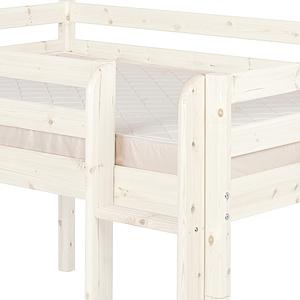 Cama media alta 140x200cm escalera recta CLASSIC de Flexa blanco cal