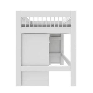 Cama media alta 90x200cm escalera cajones All-in-One BREEZE Lifetime blanco