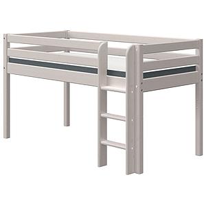 Cama media alta 90x200cm escalera recta CLASSIC Flexa grey washed