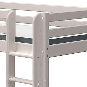 Cama media alta 90x200cm escalera recta CLASSIC Flexa grey washed