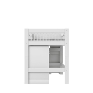 Cama media alta All-in-One 90x200cm escalera cajones BREEZE Lifetime Somier Deluxe blanco