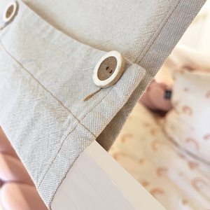 Cama media alta-casa techo-textil KASVA haya lacado blanco