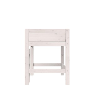 Cama media alta-escalera recta 90x200cm somier DELUXE Lifetime blanqueado