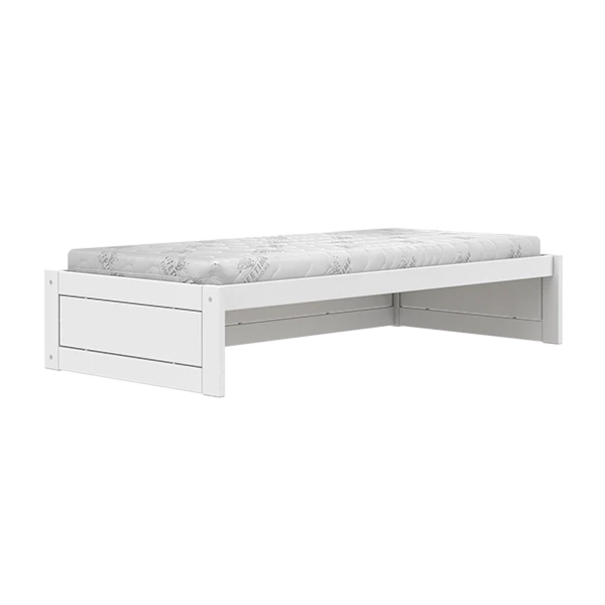Cama Montessori 90x200cm somier Premiun Lifetime blanco