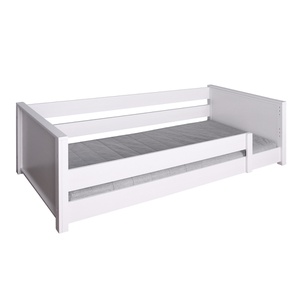 Cama montessori-barrera simple 90x200cm KASVA haya lacado blanco
