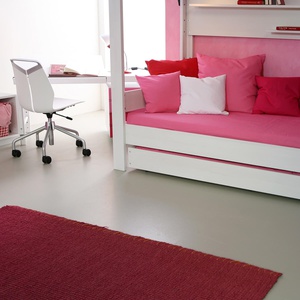 Cama nido con ruedas 90x185cm DESTYLE de Breuyn tintada en blanco