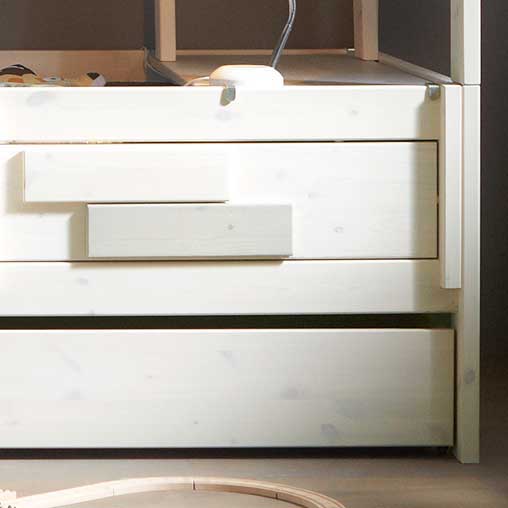 Cama nido-somier 90x200cm Lifetime blanqueado