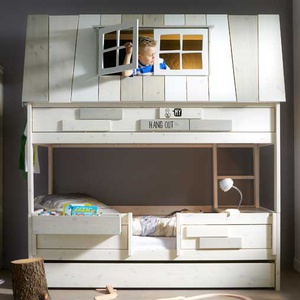 Cama nido-somier 90x200cm Lifetime blanqueado