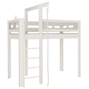 Cama Pirata alta cuerda DELUXE de Breuyn blanqueada-gris