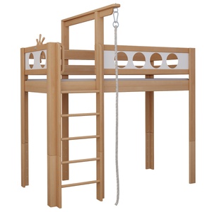 Cama Pirata alta cuerda DELUXE de Breuyn natural-blanqueada