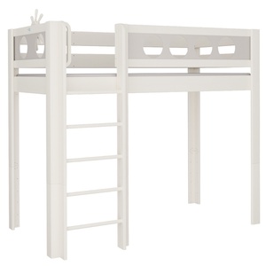 Cama Pirata alta DELUXE de Breuyn blanqueada-gris
