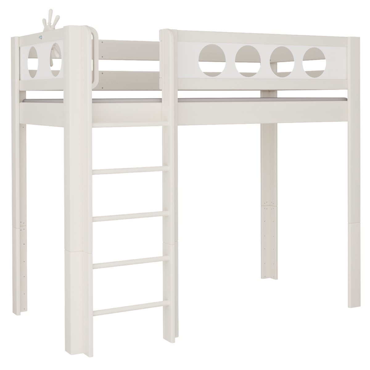Cama Pirata alta DELUXE de Breuyn blanqueada