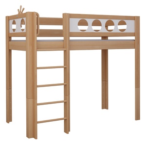 Cama Pirata alta DELUXE de Breuyn natural-blanqueada