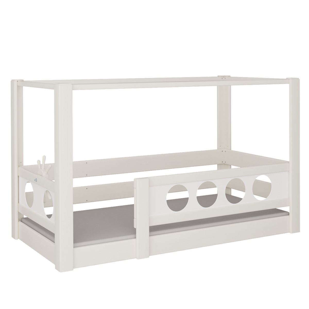 Cama Pirata con dosel DELUXE de Breuyn blanqueada