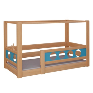 Cama Pirata con dosel DELUXE de Breuyn natural-azul