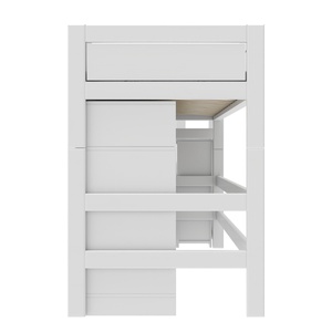 Cama semi alta 90x200cm escalera cajones BREEZE All-in-One Lifetime blanco