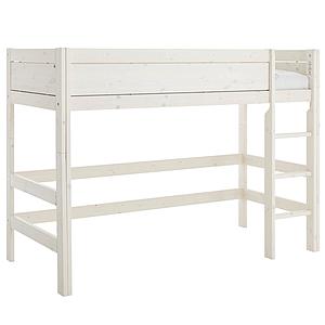 Cama semi alta 90x200cm escalera recta Lifetime blanqueado