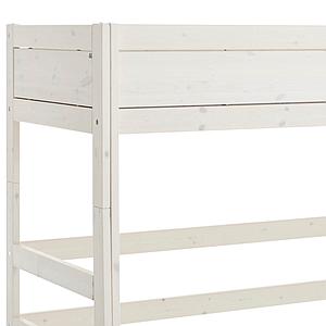 Cama semi alta 90x200cm escalera recta Lifetime blanqueado