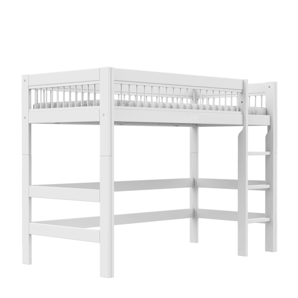Cama semi alta-escalera recta 90x200cm BREEZE Lifetime blanco