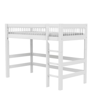 Cama semi alta-escalera recta 90x200cm BREEZE Lifetime blanco