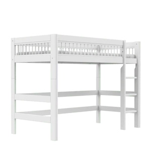 Cama semi alta-escalera recta 90x200cm BREEZE Somier Deluxe Lifetime blanco