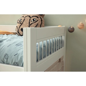 Cama semi alta-escalera recta 90x200cm BREEZE Somier Deluxe Lifetime blanco