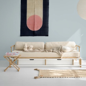 Cama sofá 90x180cm CAMP Oliver Furniture blanco-roble