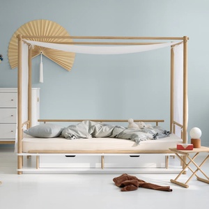 Cama sofá 90x180cm CAMP Oliver Furniture blanco-roble